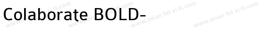 Colaborate BOLD字体转换
